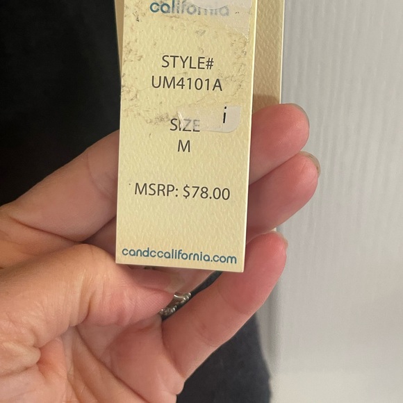 C & C California black sleeveless top or coverup - Picture 4 of 4